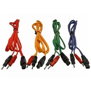 Compex 4 db-os elektróda összekötő kábel szett nem bepattintós (Normál Pin Csatlakozóval) 6-Pines, Színes